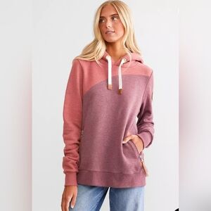Wanakome Color Block Hooded Sweatshirt Size Medium.